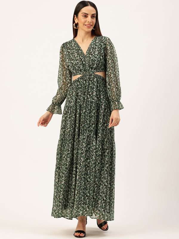 Dorothy Green Cut Out Waist Maxi Dress