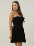 Polly Black Strapless Mini Dress