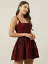 Ariel Maroon Corset Mini Dress