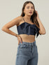 Sasha Denim Bow Crop Top