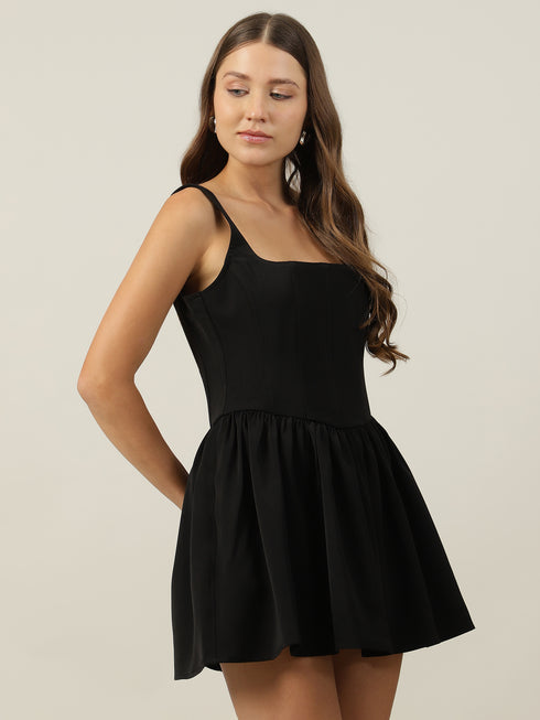 Ariel Black Corset Mini Dress