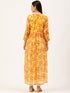 Kylie Yellow Button Front Longline Maxi Top