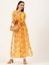 Kylie Yellow Button Front Longline Maxi Top