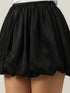 Maya Black Satin Balloon Skirt